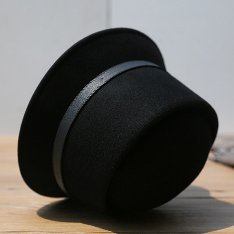 Felt Bucket Hat with Metal Buckle