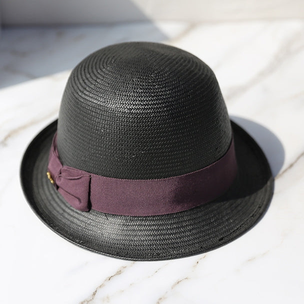 Rolled Edge Sun Hat Straw Hat with Bow