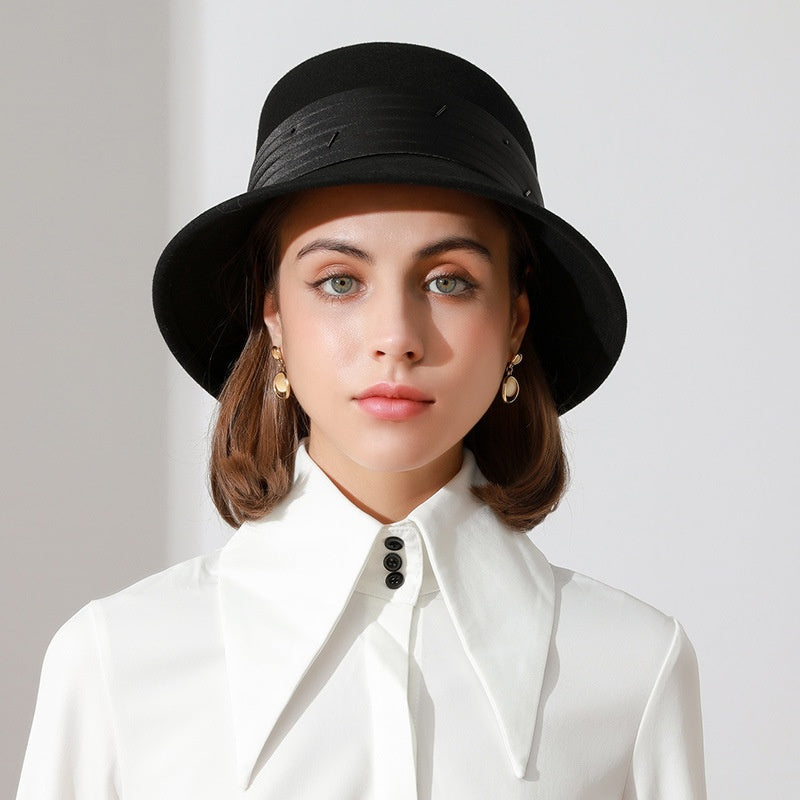 Felt Bucket Hats with Ribbon
