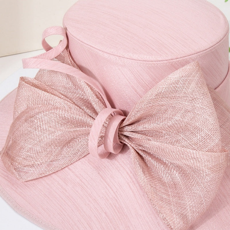 Cloche Hat Top Hat with Big Bow