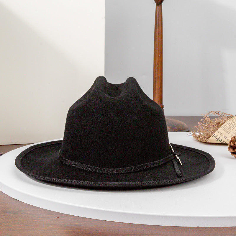 Felt Top Hat with Silver Arrows and Webbing Decorations