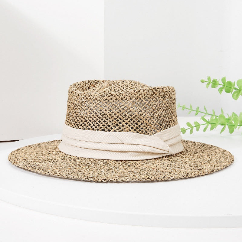 Straw Hat Sun Hat with Decorative Band