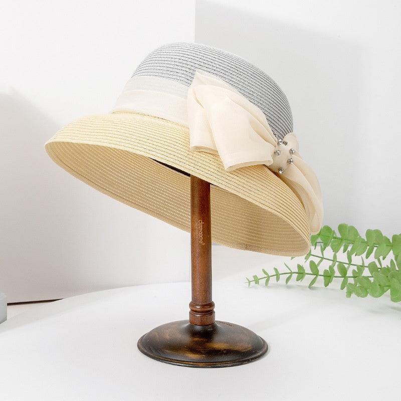 Sun Hat Straw Hat with Big Bow