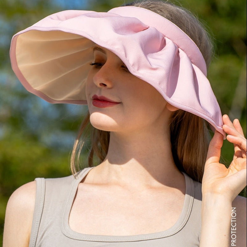 Foldable Shell Sun Hat with Empty Top