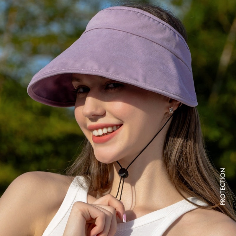 Cotton Foldable Sun Hat with Empty Top