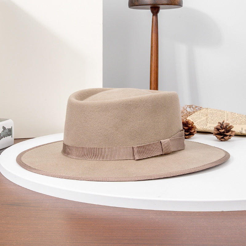 Felt Top Hat with Bow Webbing
