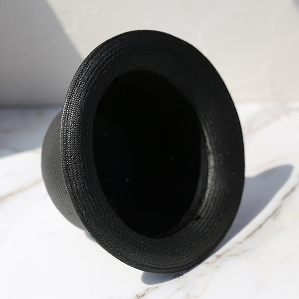 Rolled Edge Sun Hat Straw Hat with Bow
