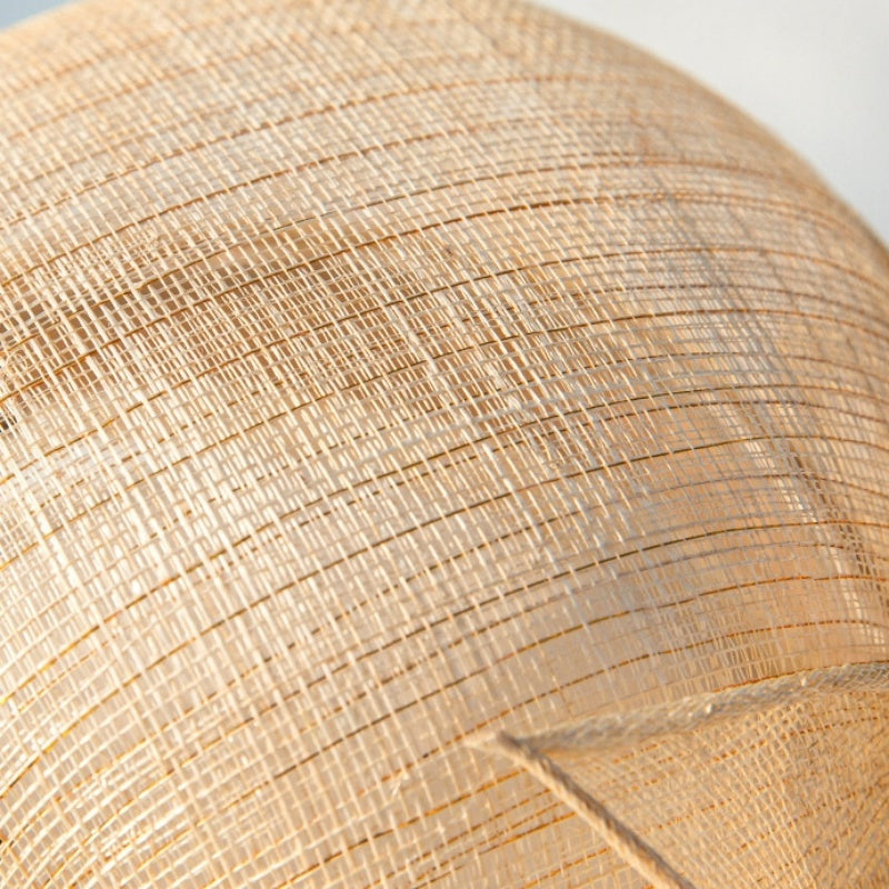 Top Hat Rolled Edge with Handmade Linen Yarn Flowers