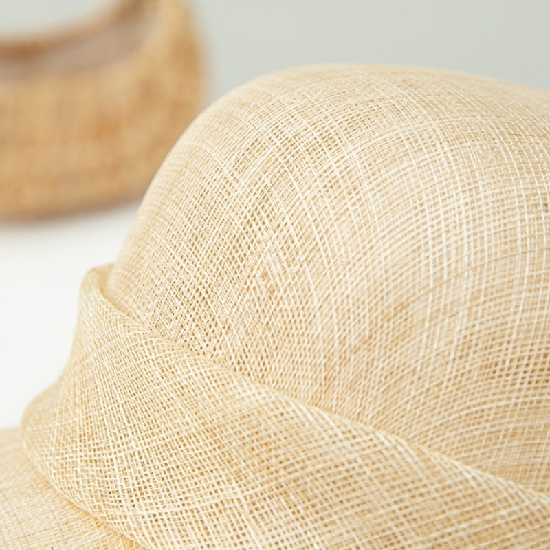 Cambric Top Hat Sun Hat with Handmade Feathers