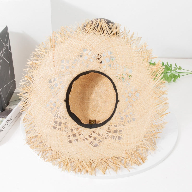 Hollow-carved Wide Brim Sun Hat
