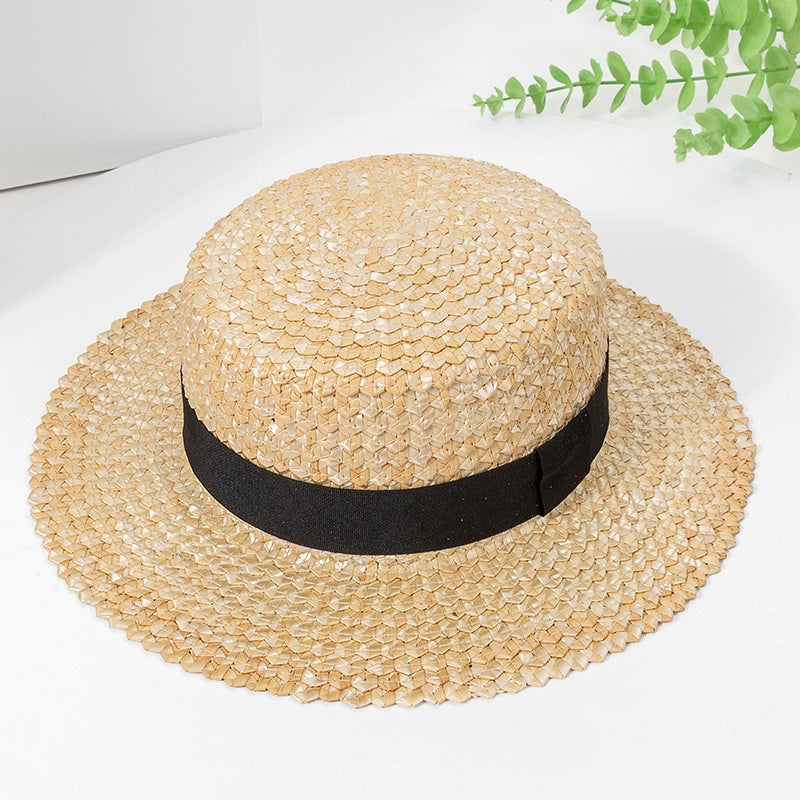 Scale Texture Straw Sun Hat