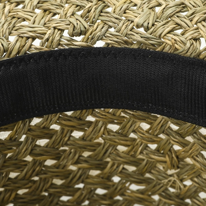 Straw Top Hat with Bow Decoration