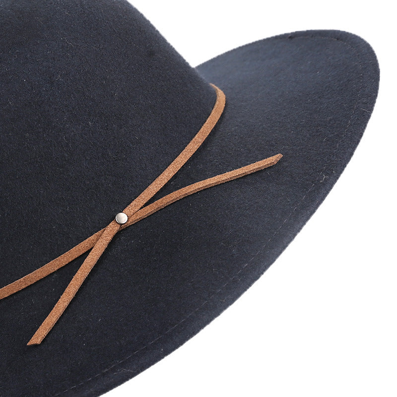 Felt Domed Wide Brim Top Hat