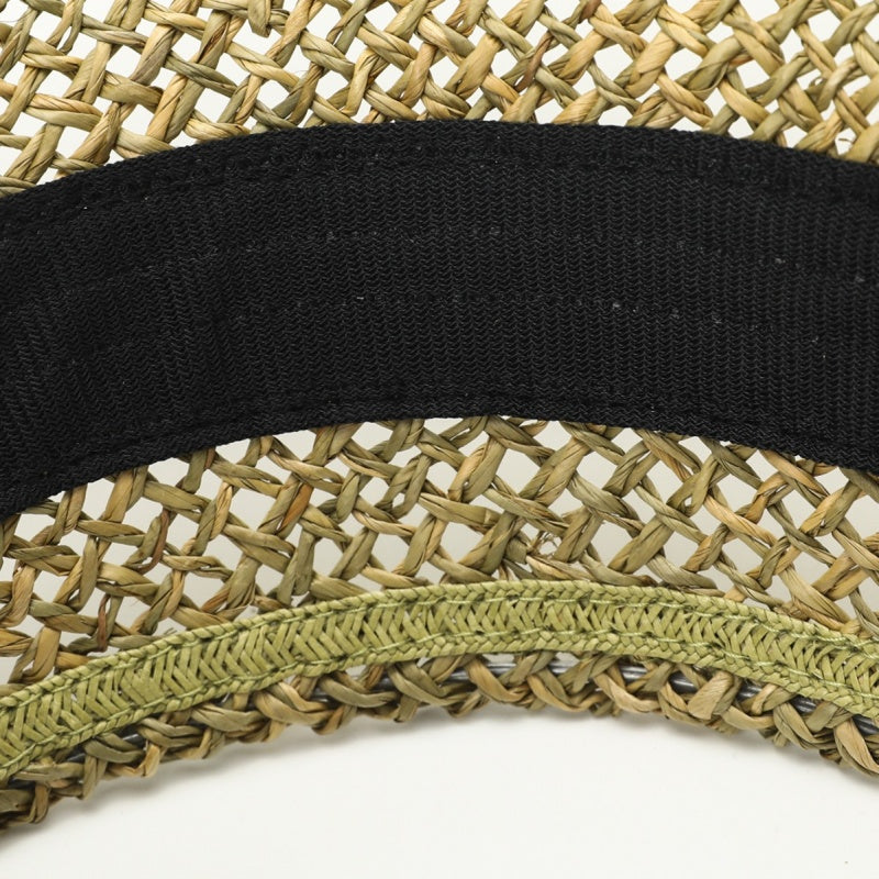 Foldable Straw Hat with Empty Top