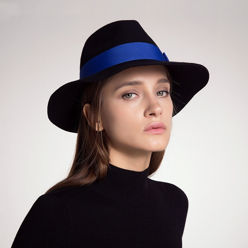 Felt Top Hat with Blue Webbing