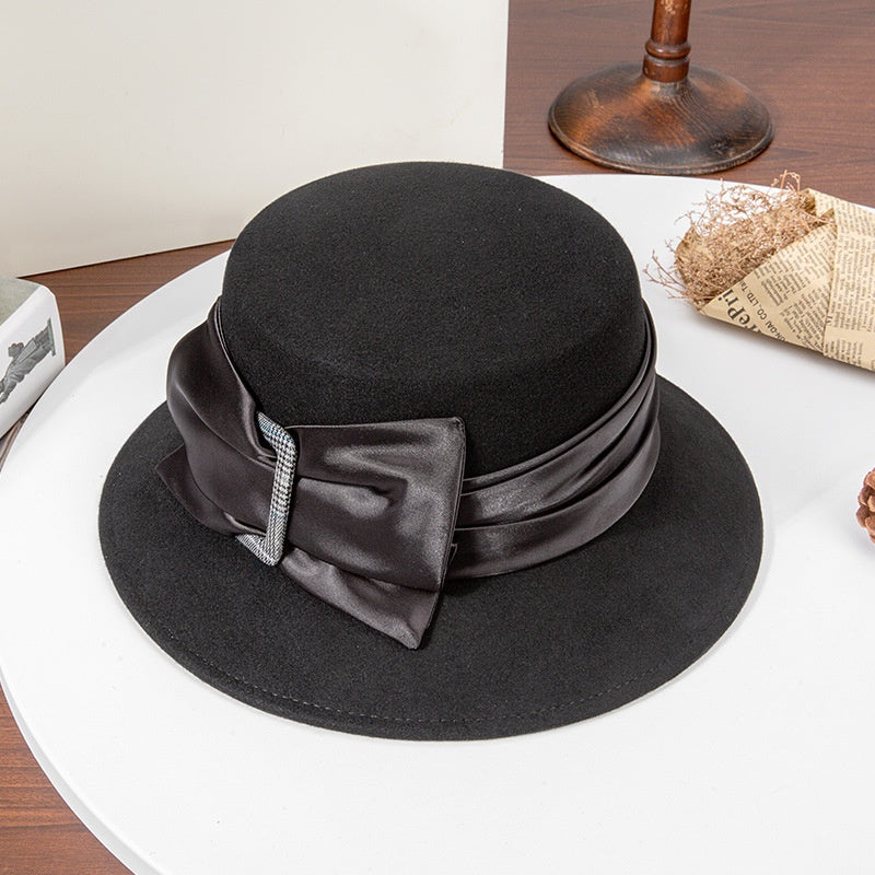 Felt Top Hat with Bow Ribbon