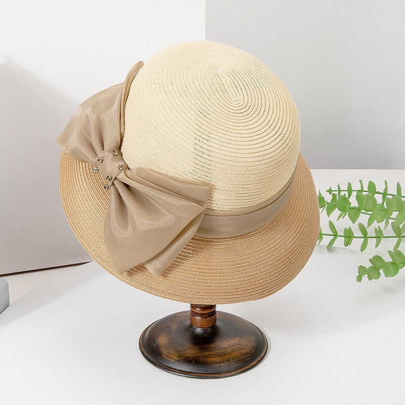 Sun Hat Straw Hat with Big Bow