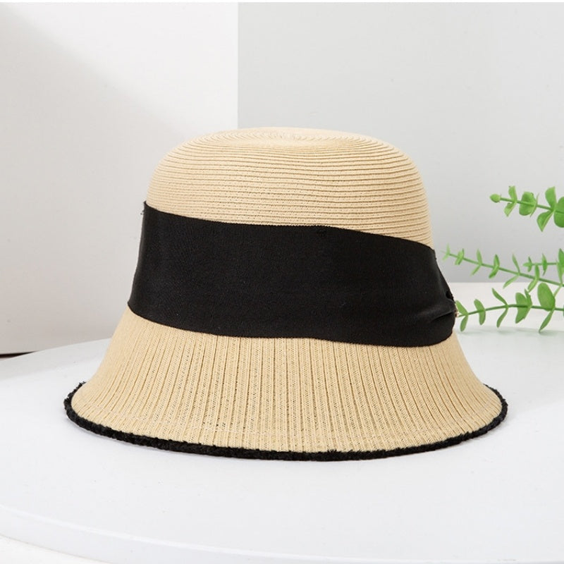 Sun Hat Cloche Hat with Bow Webbing