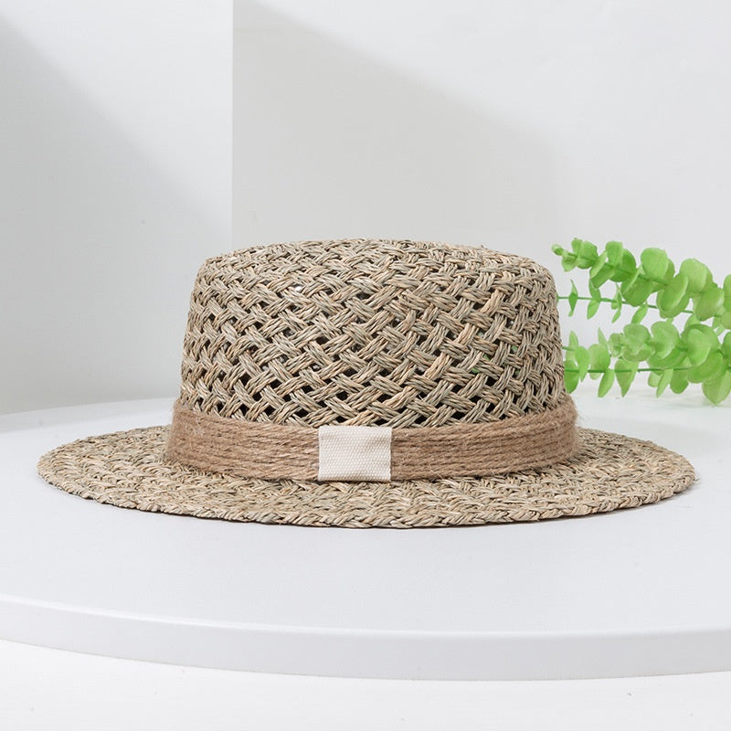 Hollow-carved Flat-topped Hat