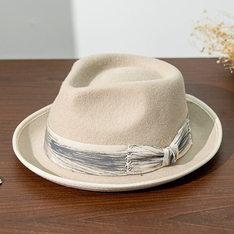 Felt Cowboy Hat with Patch Decoration