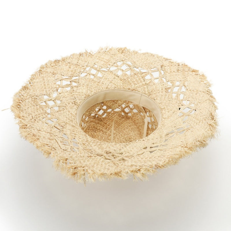 Straw Hat with Rough Selvedge