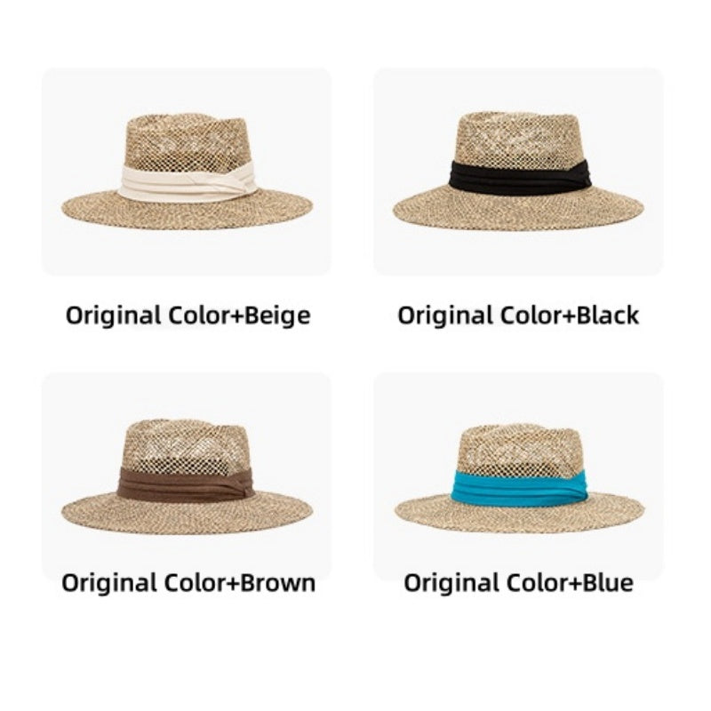 Straw Hat Sun Hat with Decorative Band