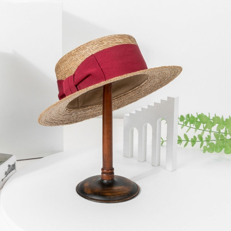 Bowler Hat Sun Hat with Red bow