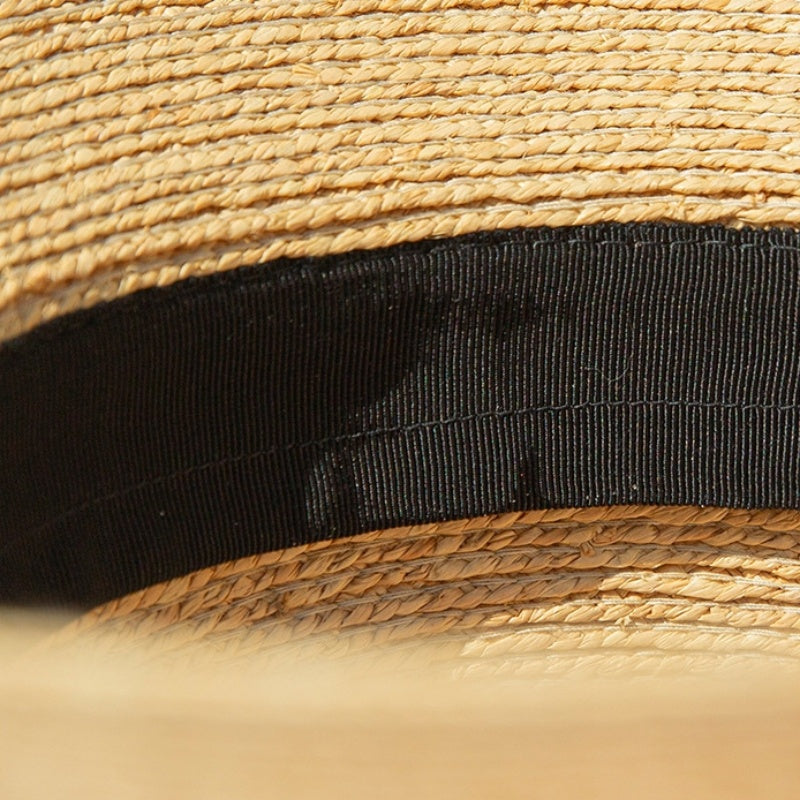 Sun Hat Straw Hat with Mesh Yarn Bow Webbing