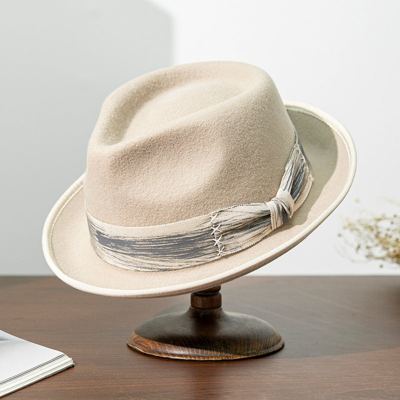 Felt Cowboy Hat with Patch Decoration