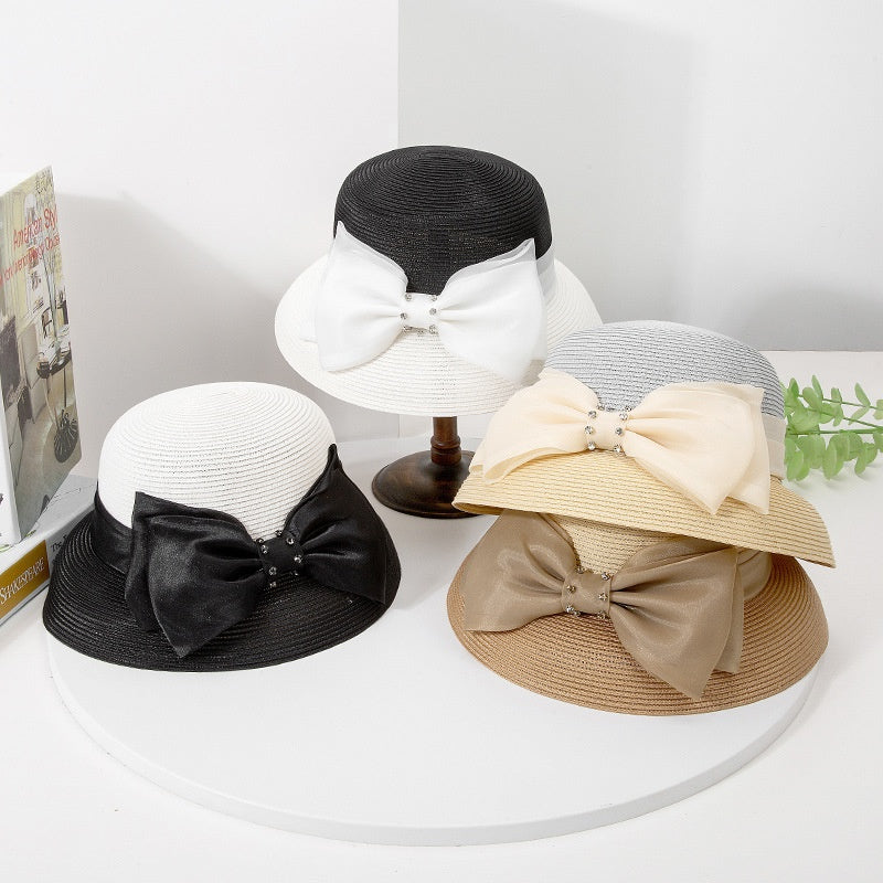 Sun Hat Straw Hat with Big Bow