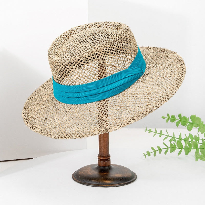 Straw Hat Sun Hat with Decorative Band