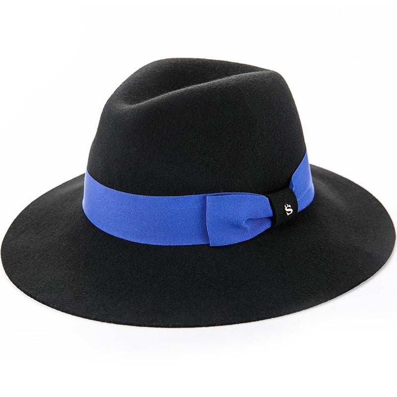 Felt Top Hat with Blue Webbing