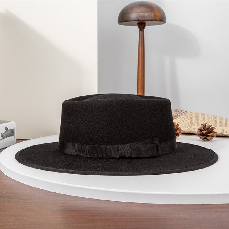 Felt Top Hat with Bow Webbing