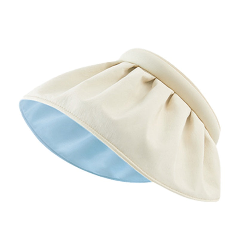 Foldable Shell Sun Hat with Empty Top