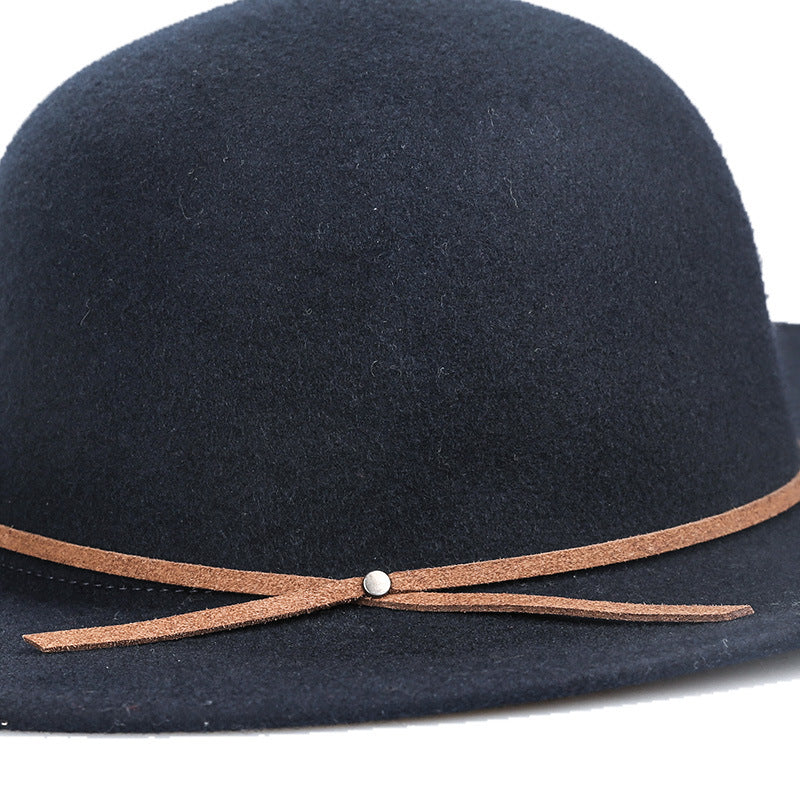 Felt Domed Wide Brim Top Hat