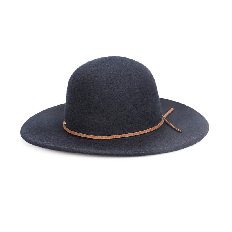 Felt Domed Wide Brim Top Hat