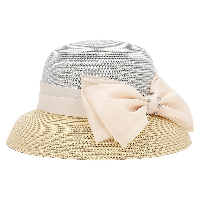 Sun Hat Straw Hat with Big Bow