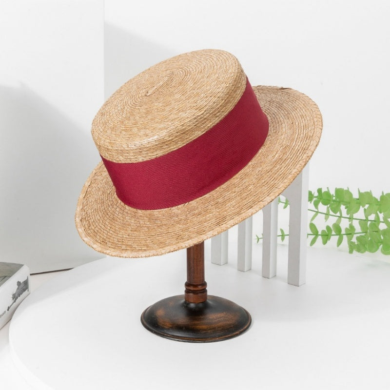 Bowler Hat Sun Hat with Red bow