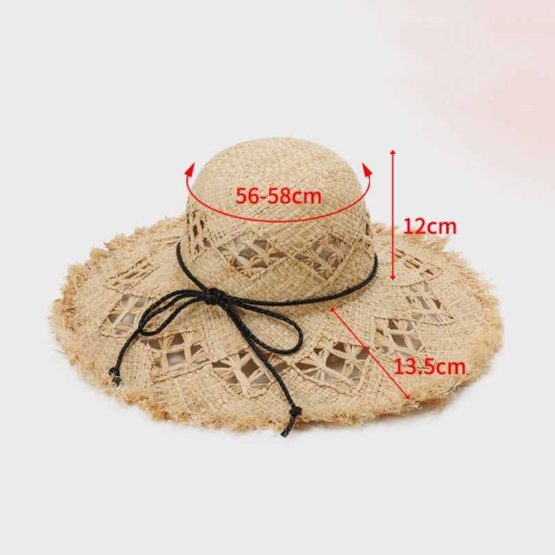 Straw Hat with Rough Selvedge
