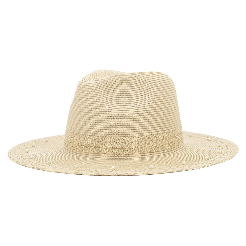 Sun Hat Straw Hat with Beads