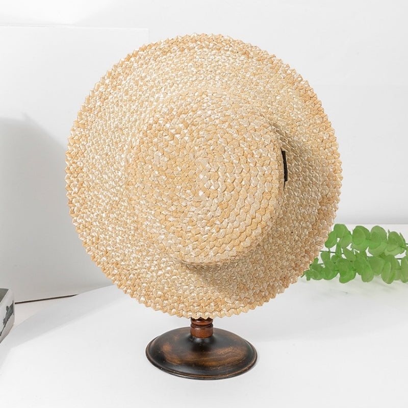 Scale Texture Straw Sun Hat