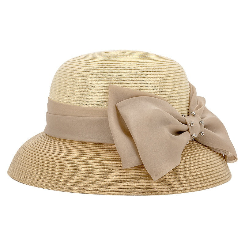Sun Hat Straw Hat with Big Bow