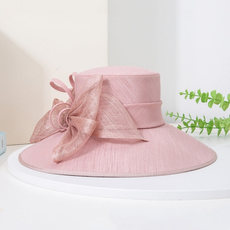 Cloche Hat Top Hat with Big Bow