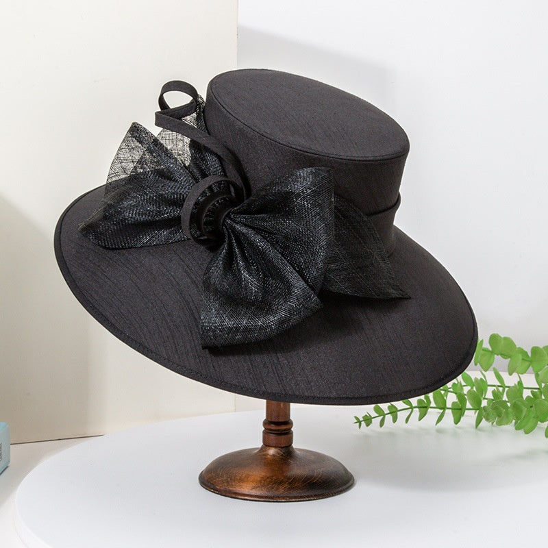 Cloche Hat Top Hat with Big Bow