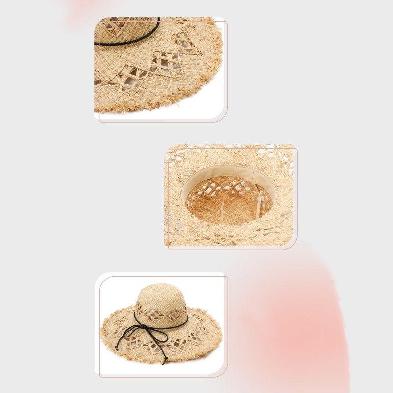 Straw Hat with Rough Selvedge