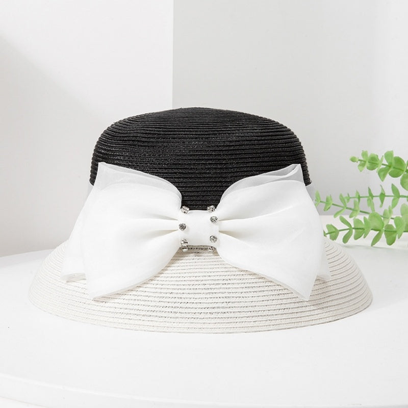 Sun Hat Straw Hat with Big Bow