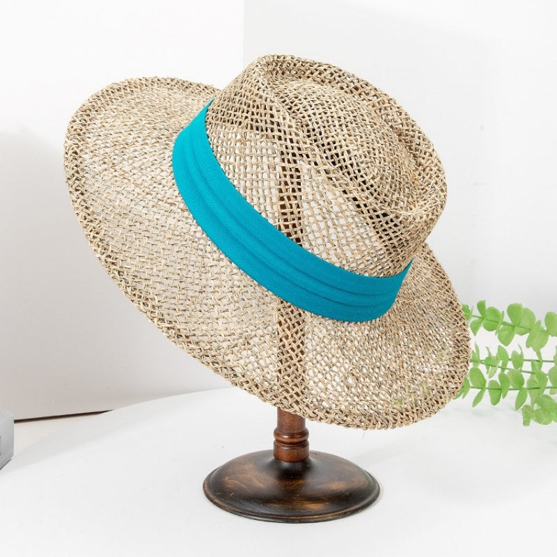 Straw Hat Sun Hat with Decorative Band