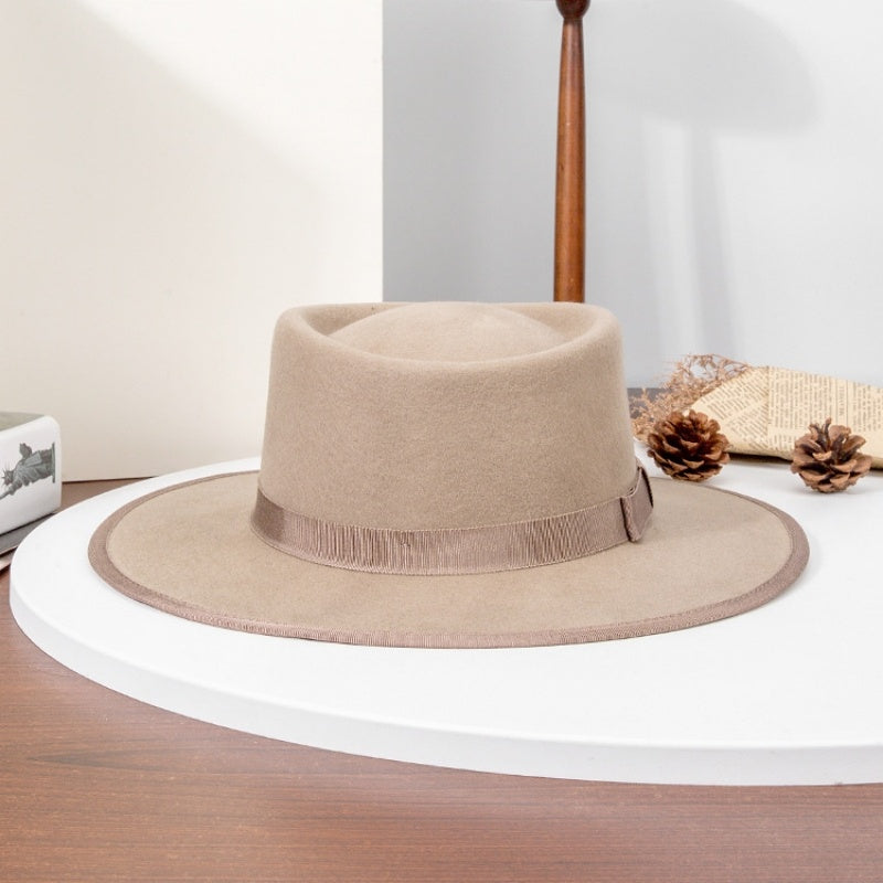 Felt Top Hat with Bow Webbing