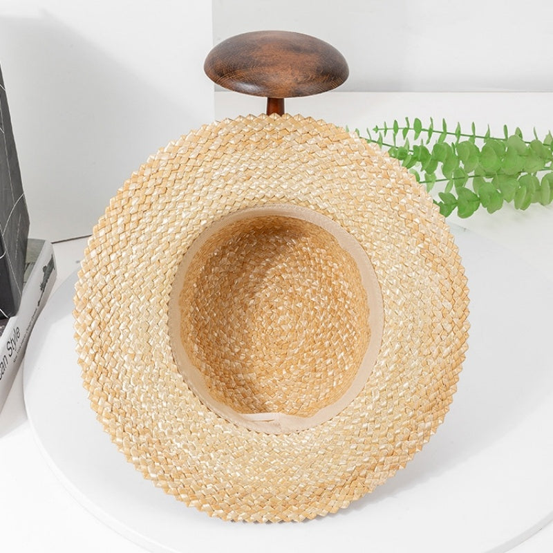 Scale Texture Straw Sun Hat