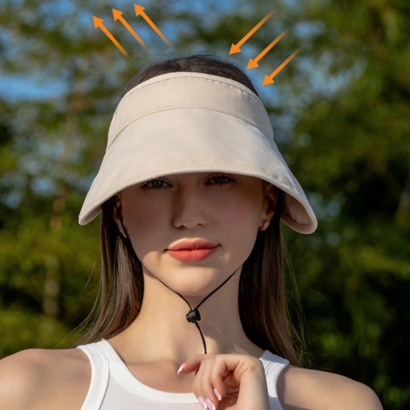Cotton Foldable Sun Hat with Empty Top